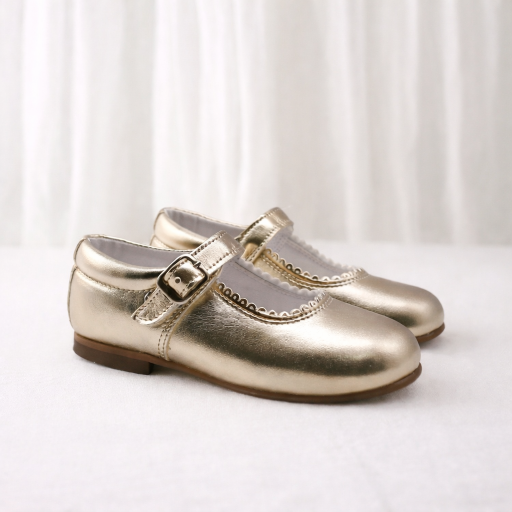 Gold Patent Leather Mary Janes