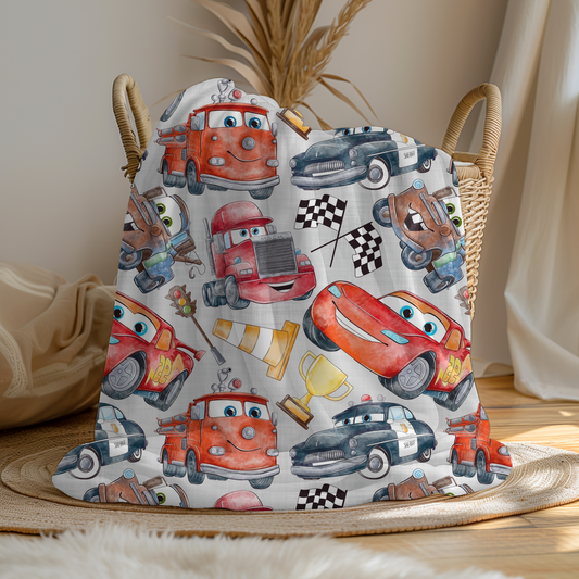 Large Soft Fleece Cars Blanket - Pre Order (1-2 Weeks Delivery)